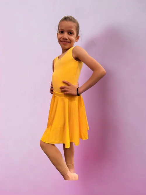 Yellow Leotard & Circle Skirt