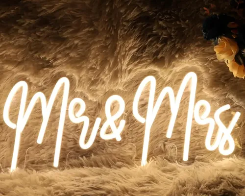 Mr & Mrs Neon Sign