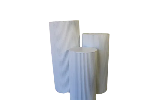 White Plinths Pair 