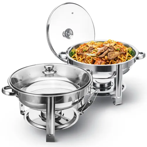 Stainless Steel Round Chafing Dish Set