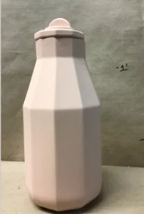 pink geo canister vase with top 