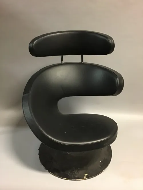 Varier Black leather lounge Peel chair Modern & Contemporary, Scandinavian