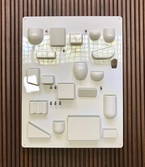 white uten silo dorothee Becker 1970s 26.75w x34h wall storage