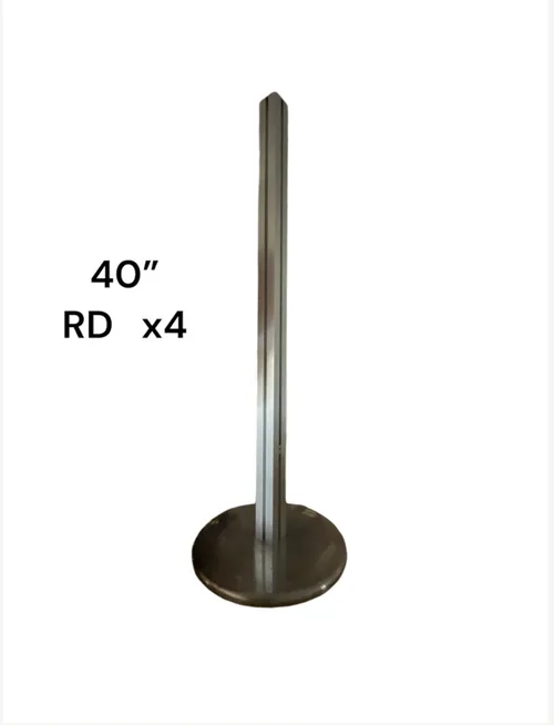 square stanchions divider poles  silver 40