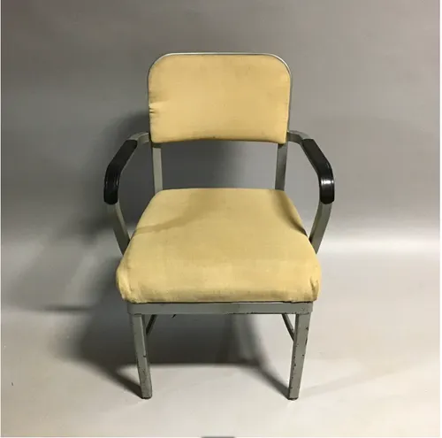 vintage industrial metal office chair tanker chair