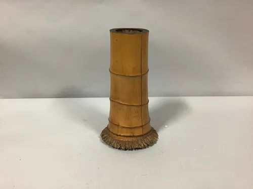 hollowed bamboo vase 2 japanese vintage 9.5