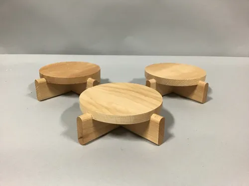 low wood stands round x3 