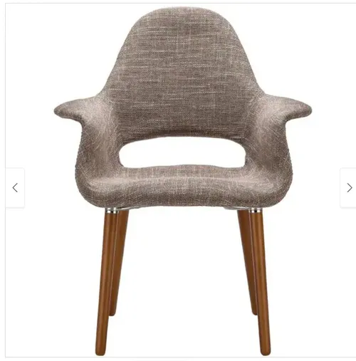 brown twill hand formed  organic chair vitra style