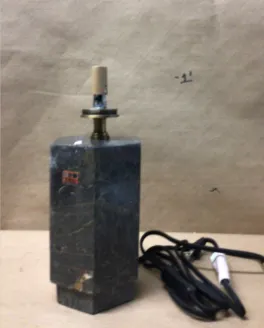 lamps hexagonal grey cylinders with shade 