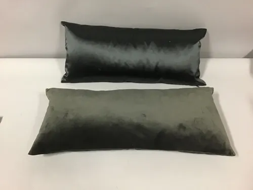 forest green velvet lumbar pillows