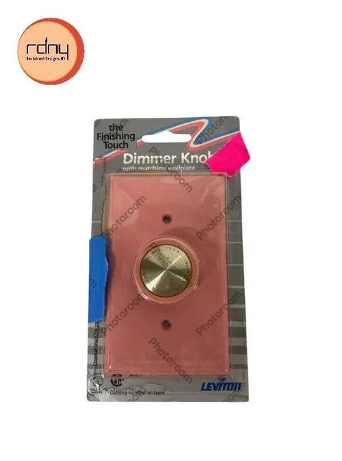 vintage pink dimmer knob 1970s  light switch