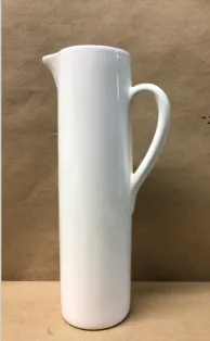 tall white pitcher glossy 