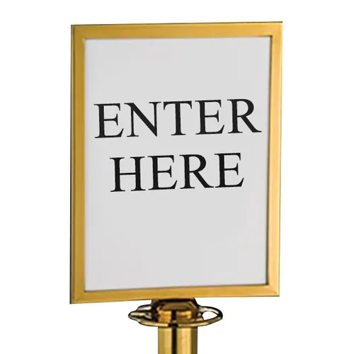 stanchion and  sign gold