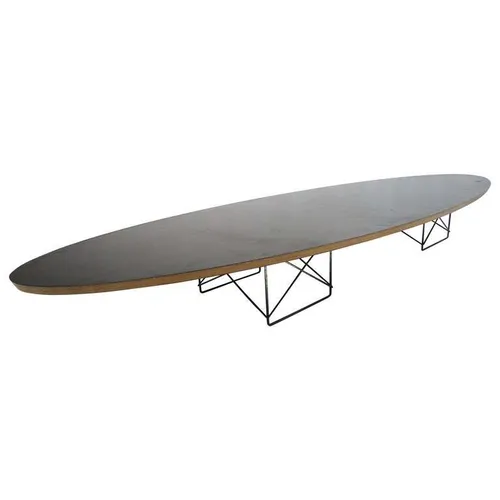 Black top surf board coffee table Herman Miller Eames 