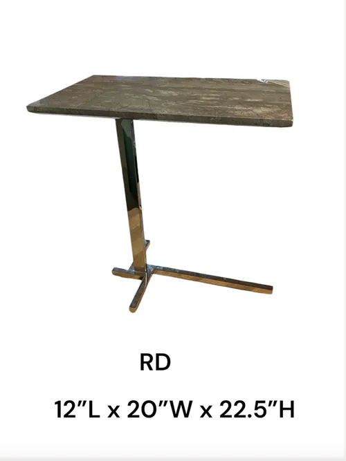 cross base marble top side table 