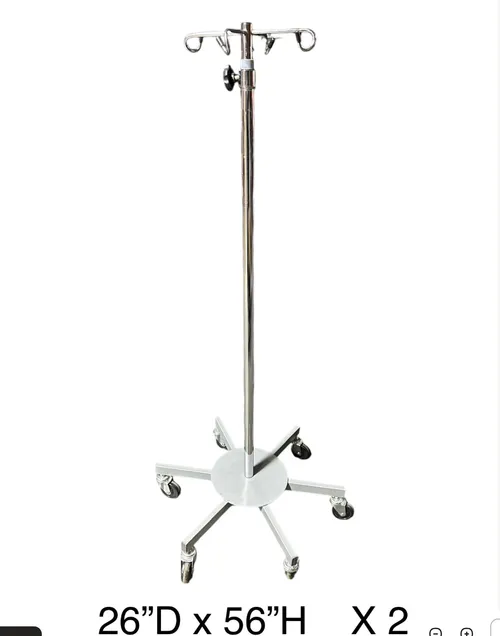 iv pole  6 spoke wheels 