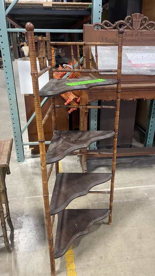 bamboo corner shelf 19th cen 
