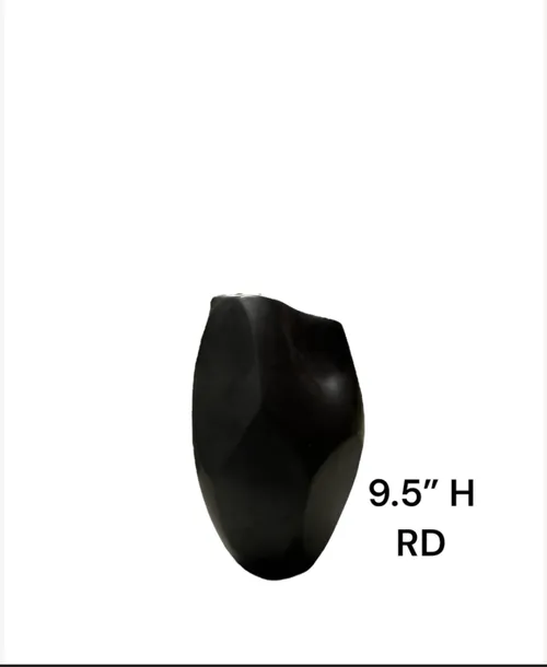 black vase irregular 9.5