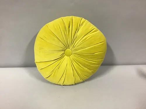 round pillow yellow