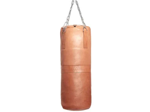 modest vintage retro deluxe tan leather heavy bag 