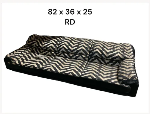 sofa 80s black and beige herringbone 82