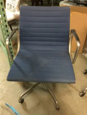 herman miller office chair blue grey felt 