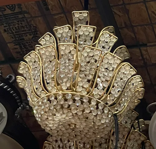 small chandelier mid cen crystal