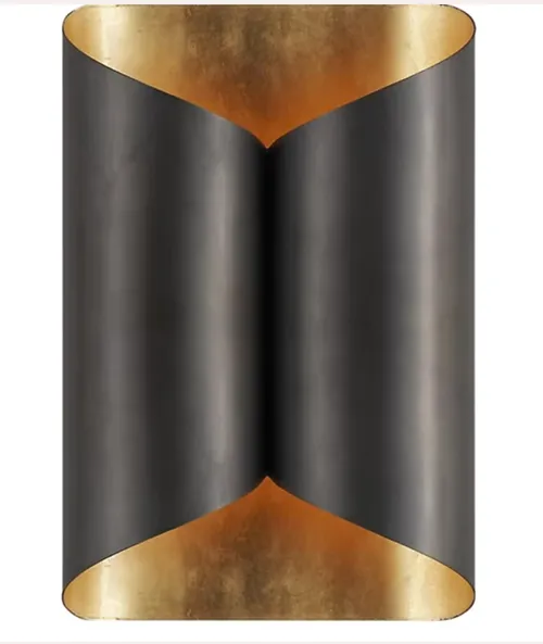 Selfoss Sconce in Bronze with Gild Interior black