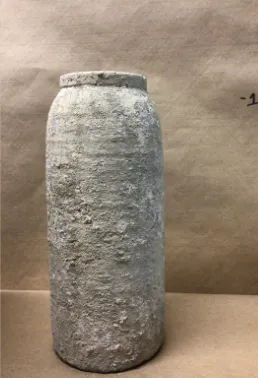 cylindrical vase dirty finish 