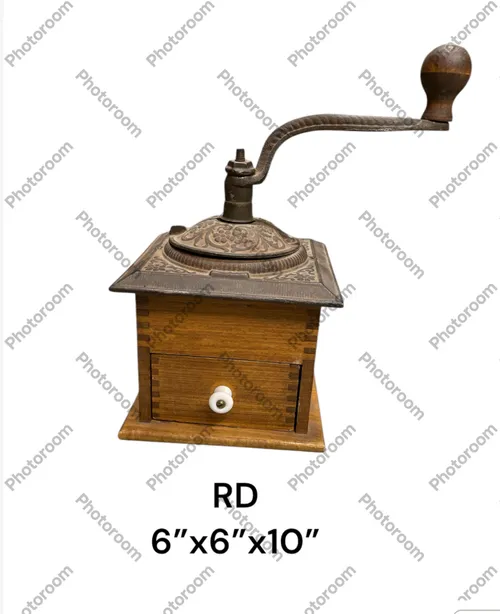 vintage coffee grinder box 6x6x 10
