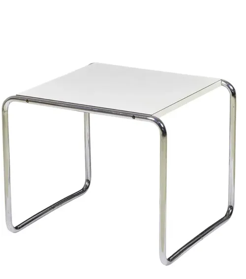 Marcel Breuer side table white  19x22wx18h