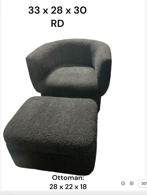 nubby lounge chair dark gray  with ottoman,koba chair maya black