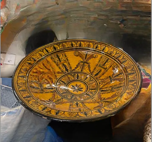 morrocan serving bowl with hand-painted design 