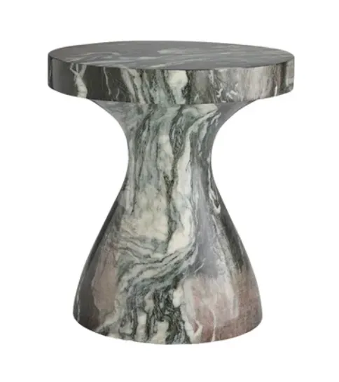 serafina marble green white and purple table by Arteriors 