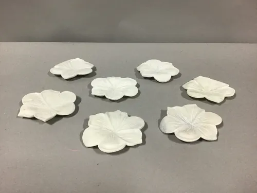 carved marble flowers 6x 5