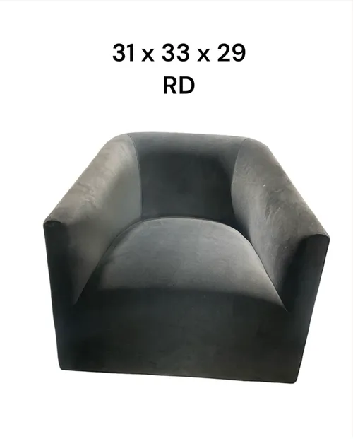 swivel club chair blue velvet 