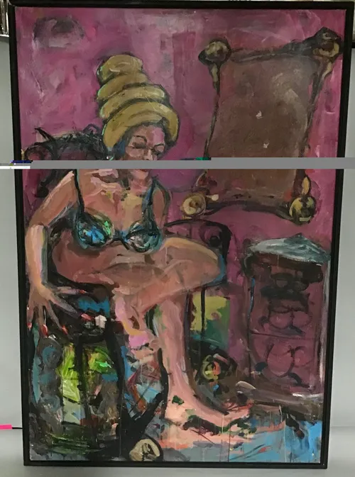 beehive lady art acrylic 