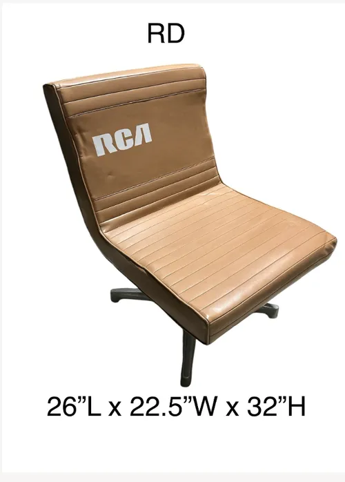 rca lounge chair tan 1970 vinyl chromcraft latte