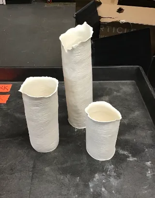 epure bisque white organic vases 3 SIZES  