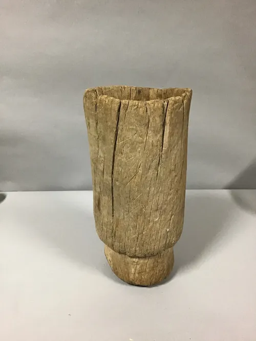  hand carved dogon mortar wood bucket 