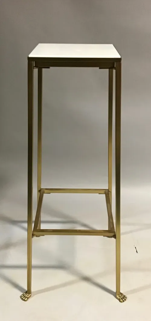 Arteriors modern pygmalion brass pedestal  