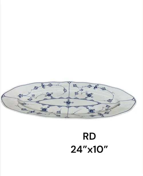 royal copenhagen oval  fluted fish tray 24