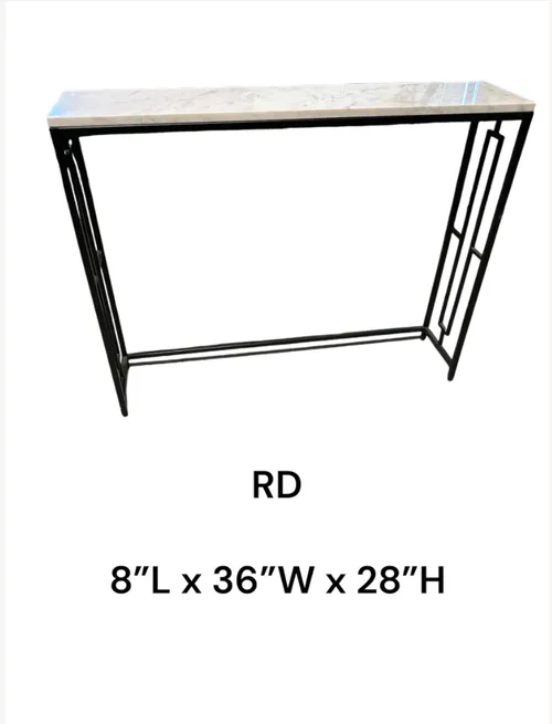 console marble top black metal legs radiator cover table 