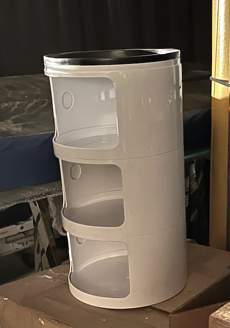 1970s White Plastic Modular Cabinet 