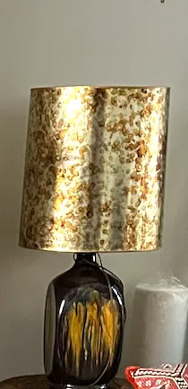 ceramic 1970s table light oversized