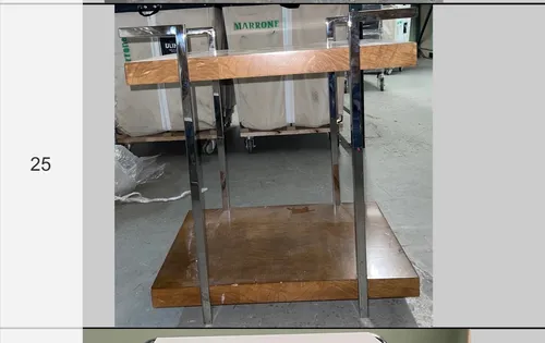 bar cart chrome and burl top