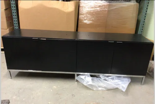 Florence Knoll black ash wood credenza side board 