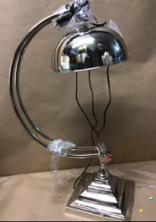 chrome oversized curved desk lamp 