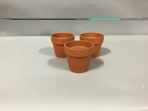 simple terracotta pots for herbs x3 