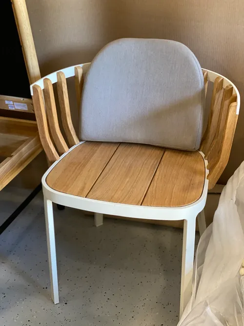 Patio chair Walter's wicker teak and aluminum Ethimo